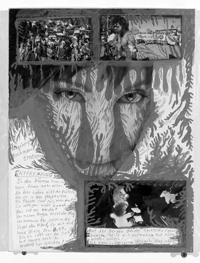 Томас Хиршхорн. Без названия, коллаж, 1998