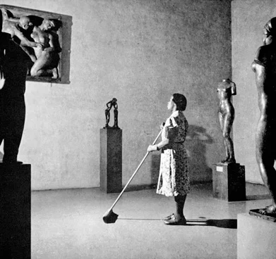 Фриц Генле. «Уборщица в музее», 1960