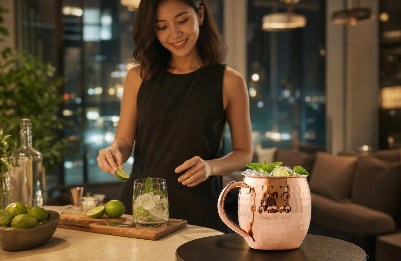 Premium Pure Copper Mugs 4 PK 16oz A Better Cocktail