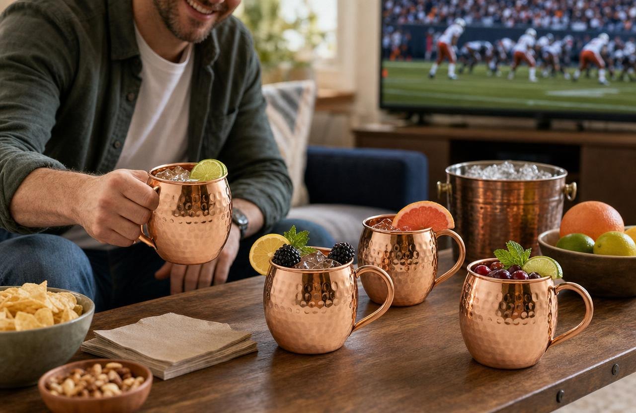 Pure Copper Mugs Football Sunday Cocktails 8 Easy Drinks for