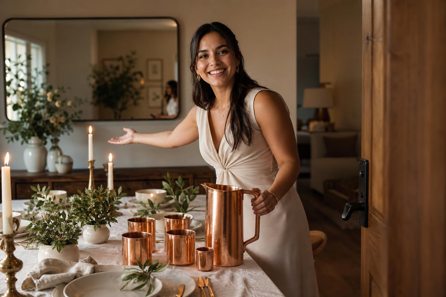 Why Our First Dinner Party Began With Copper Barware