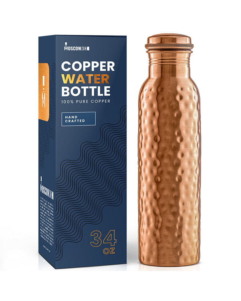 Pure Copper Water Bottle (34oz)
