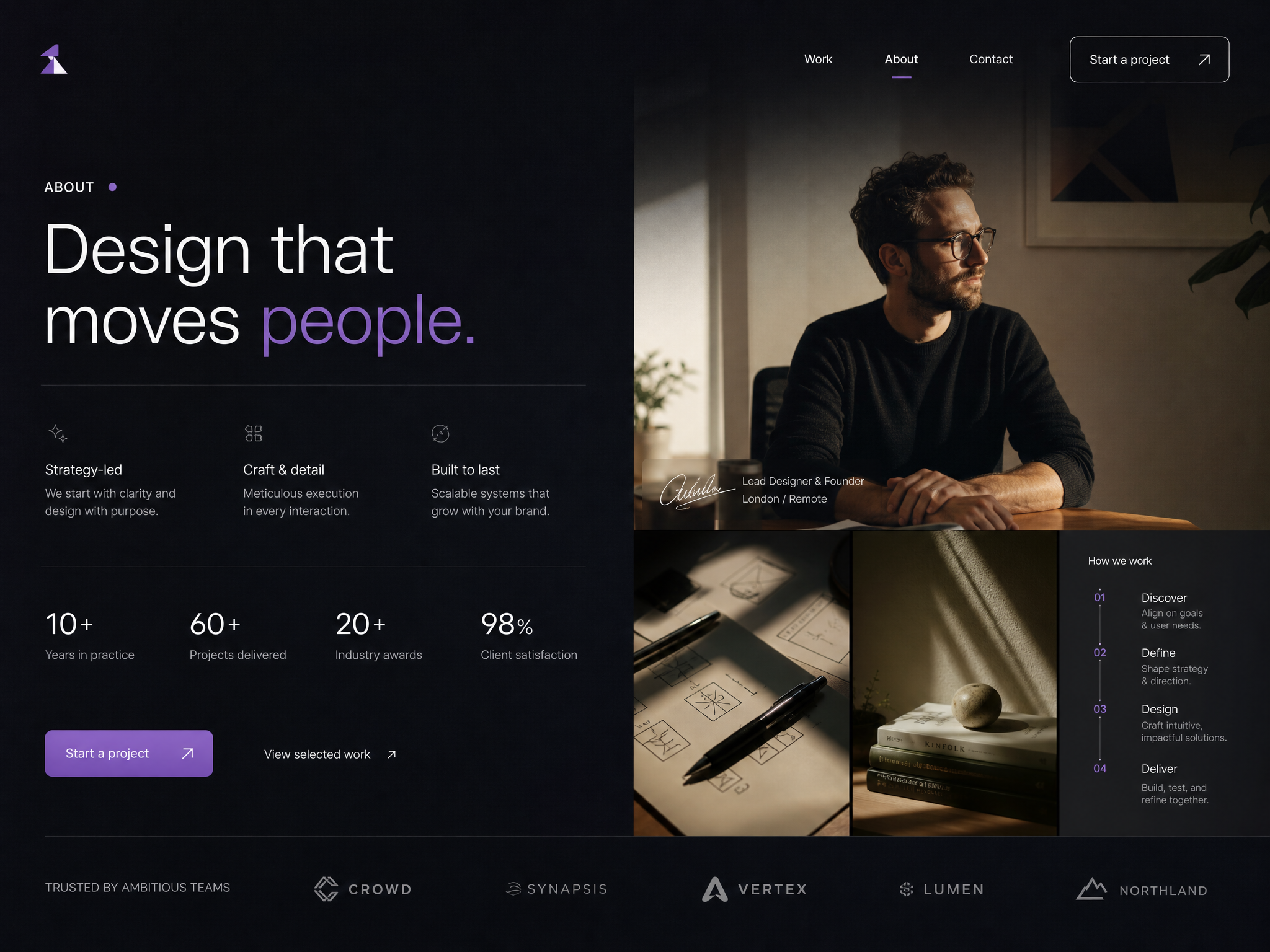 Portfolio About web design