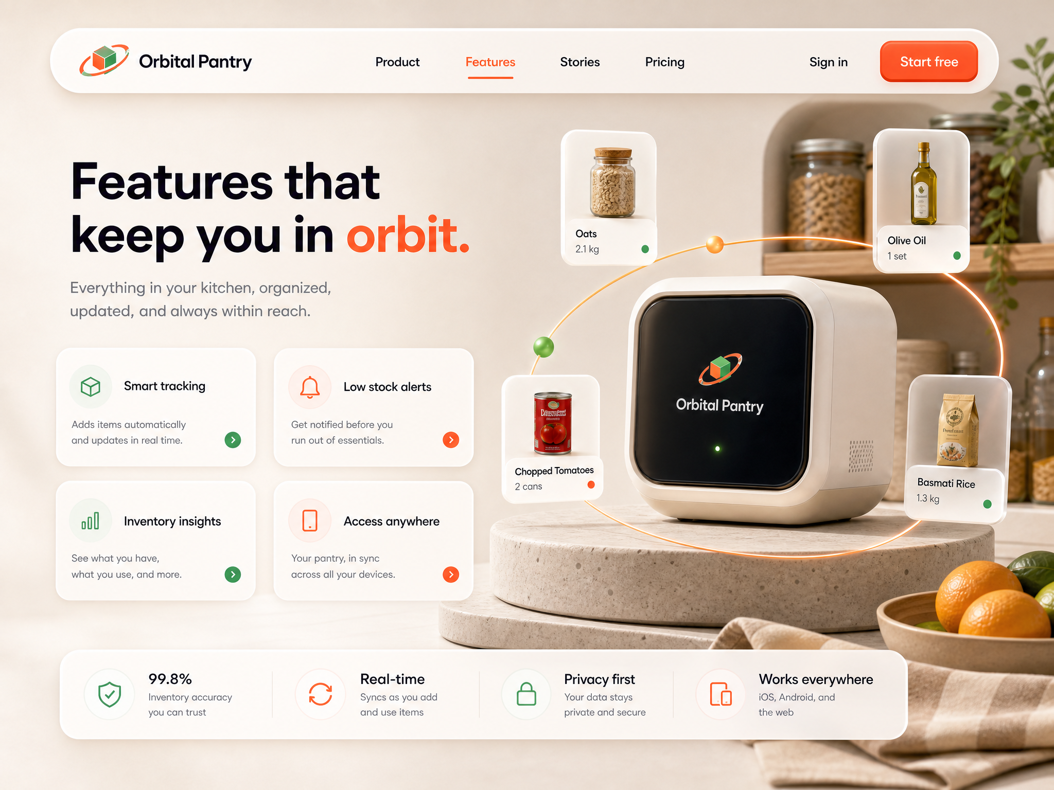 3D Features web design