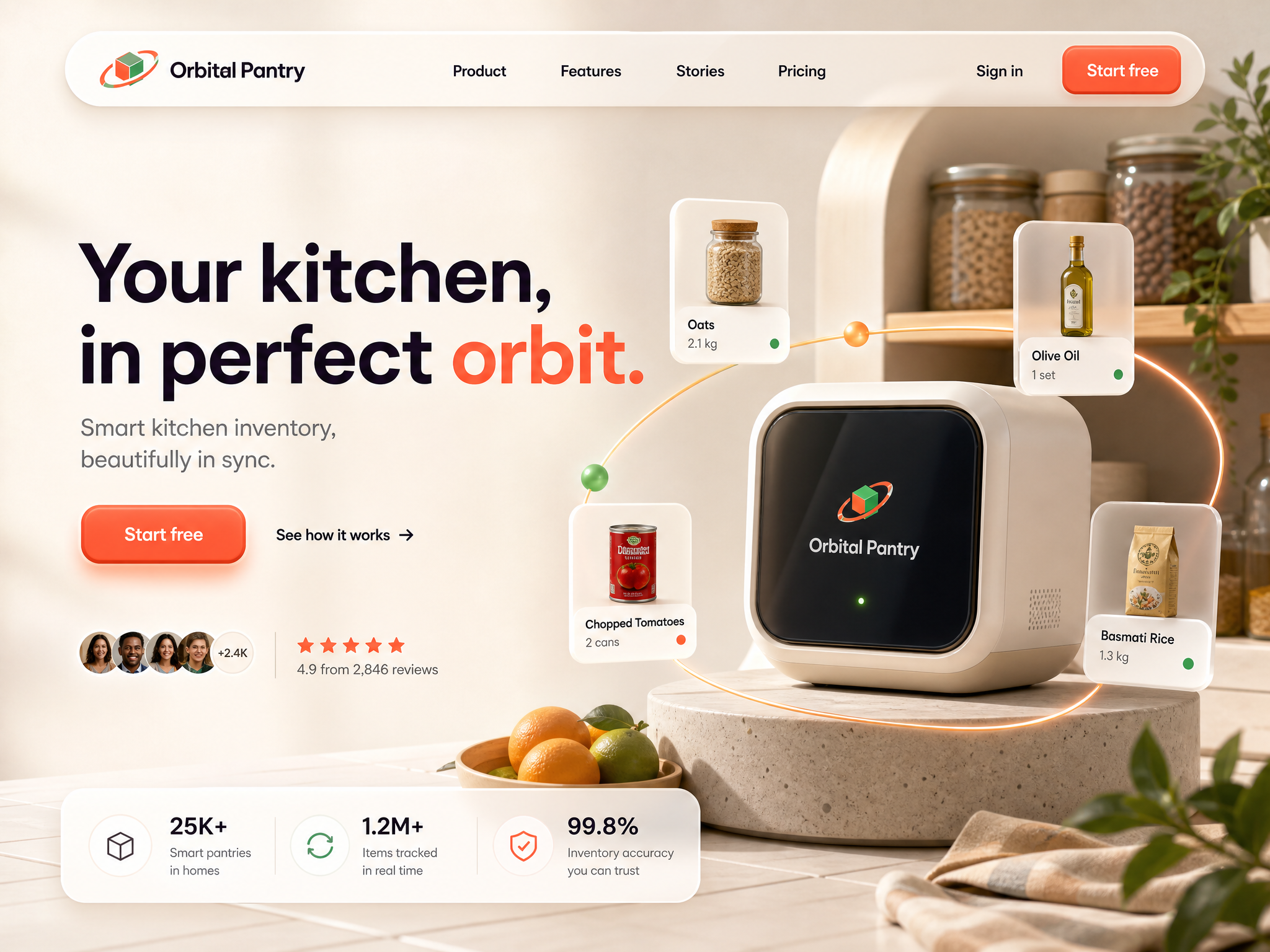 3D Hero web design
