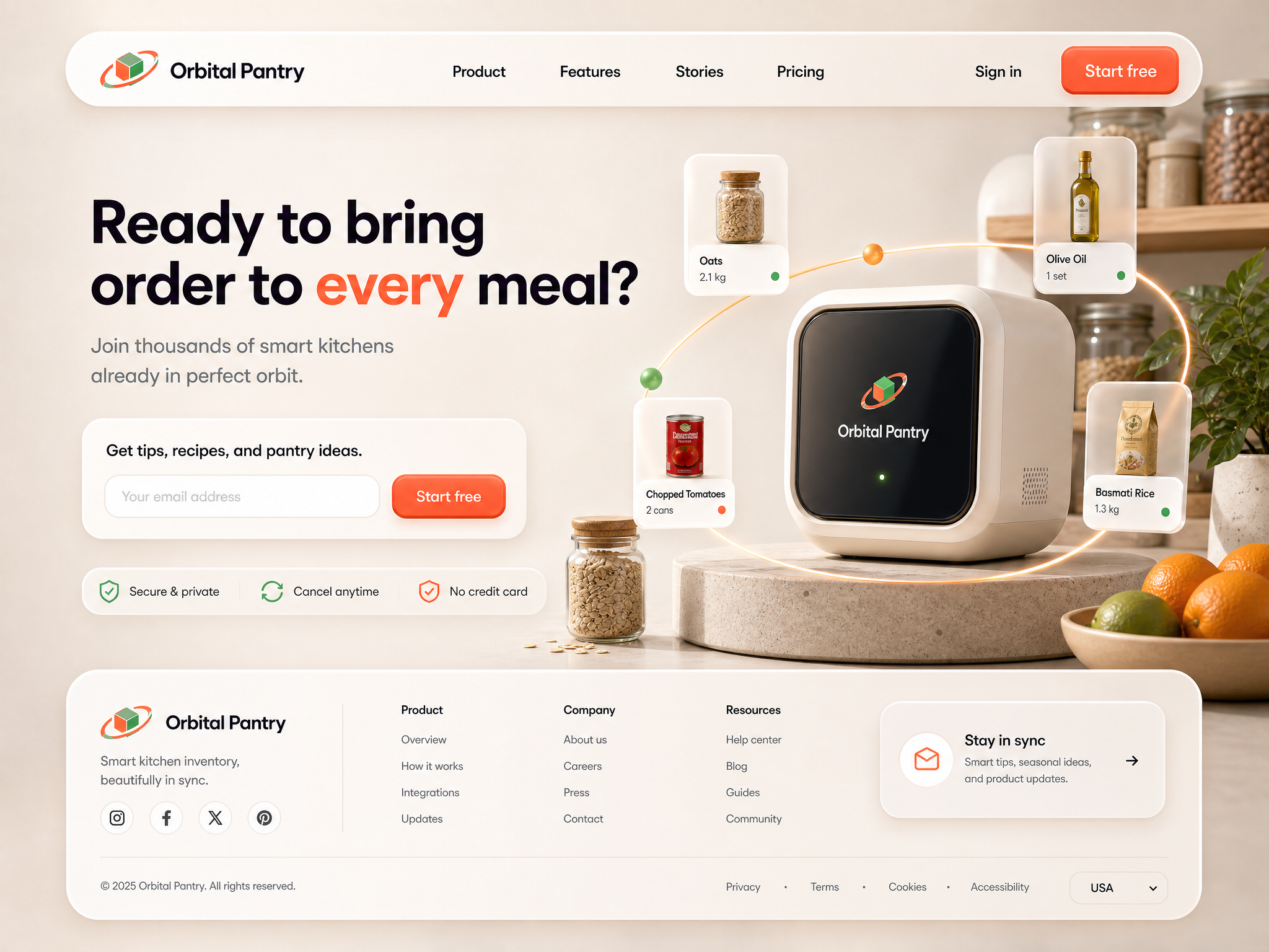3D Footer web design