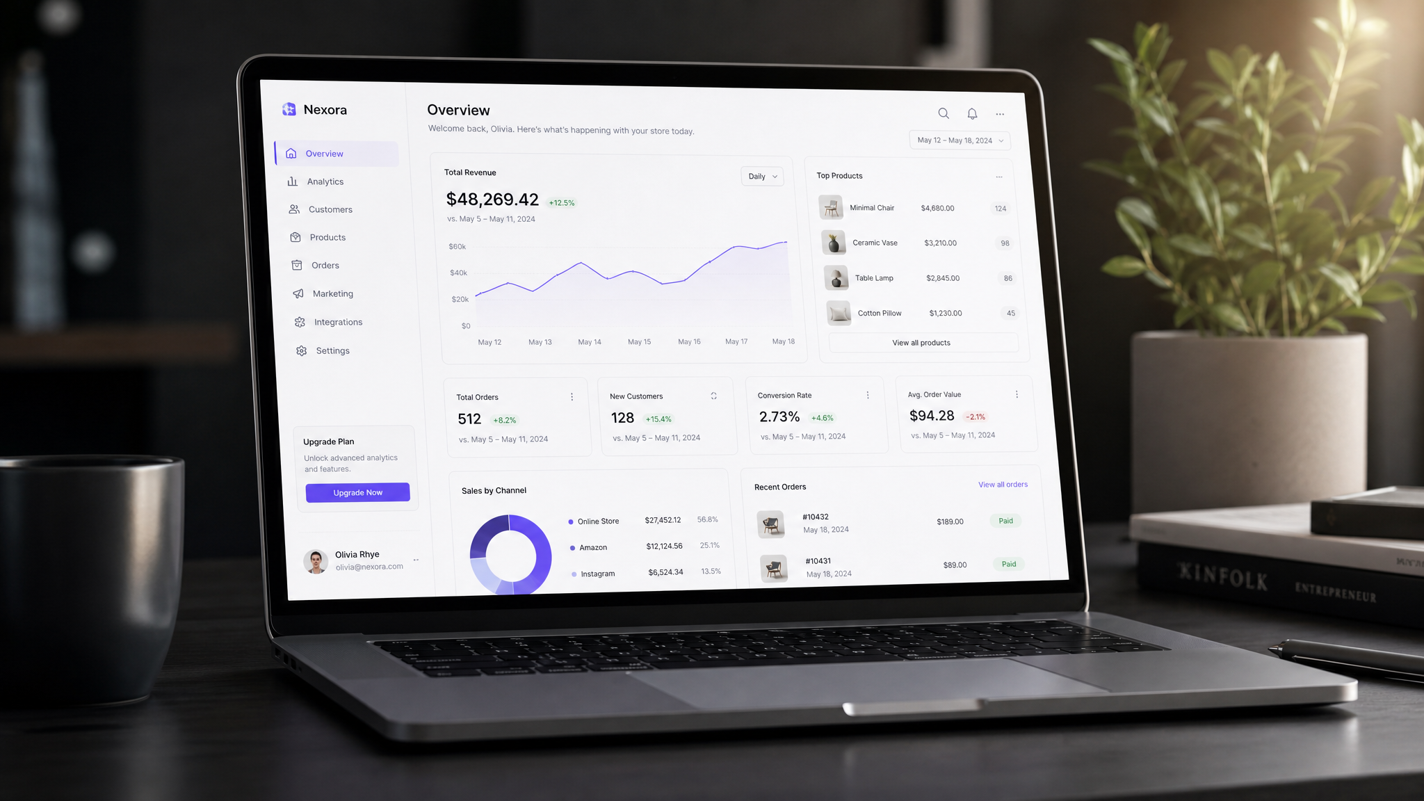 Desktop / Laptop perspective mockup