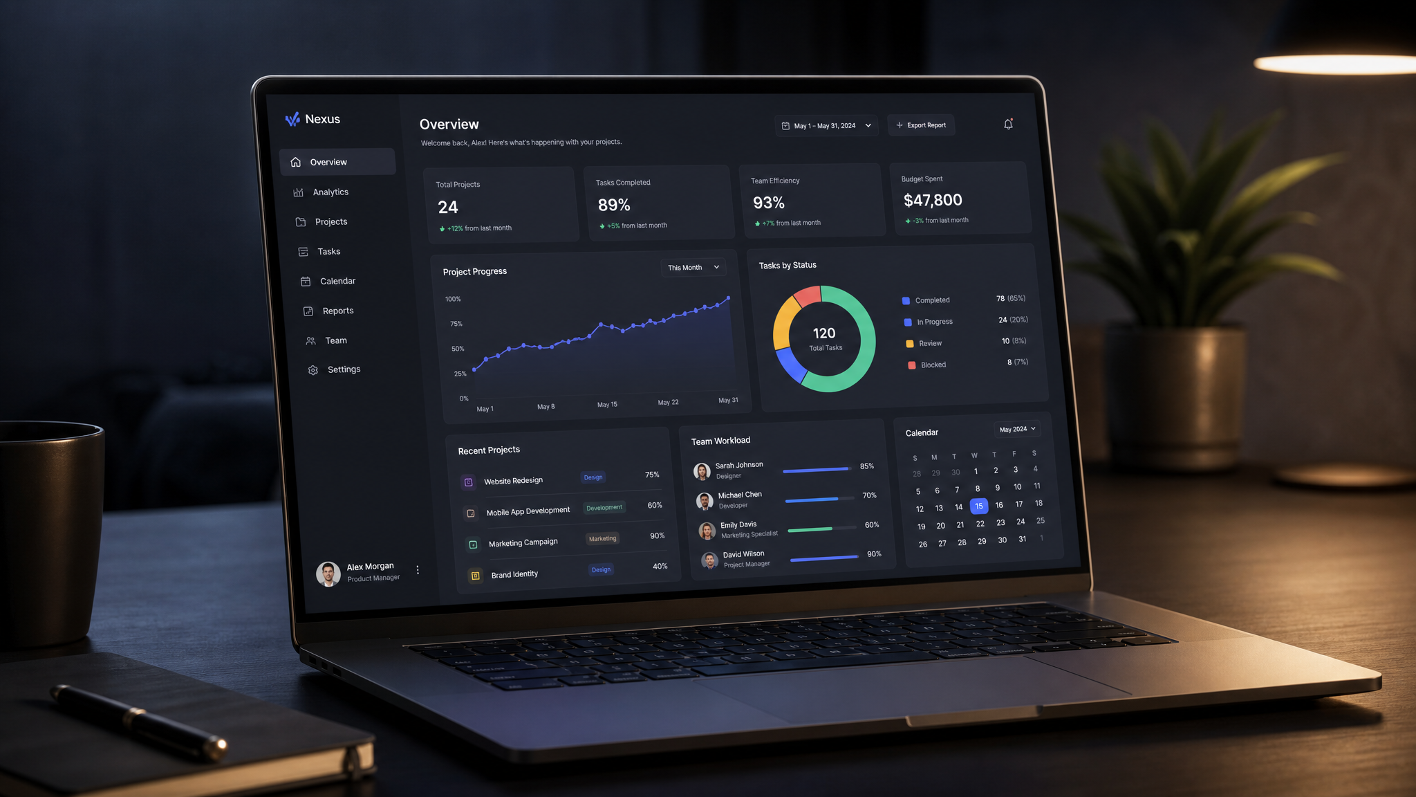 Desktop / Laptop perspective mockup