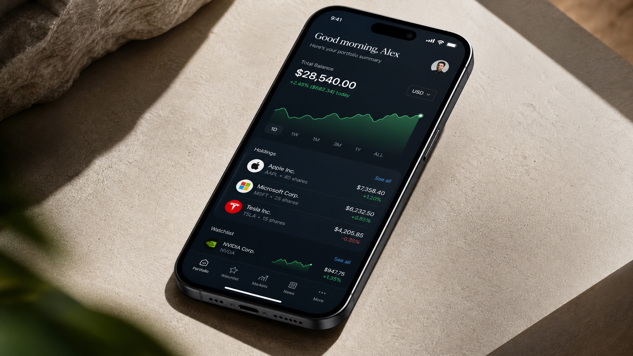 Mobile App perspective mockup
