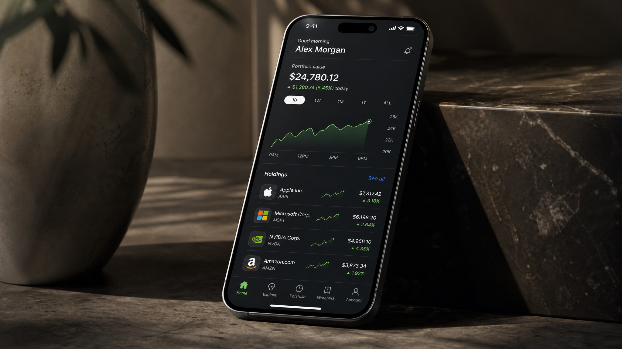 Mobile App perspective mockup