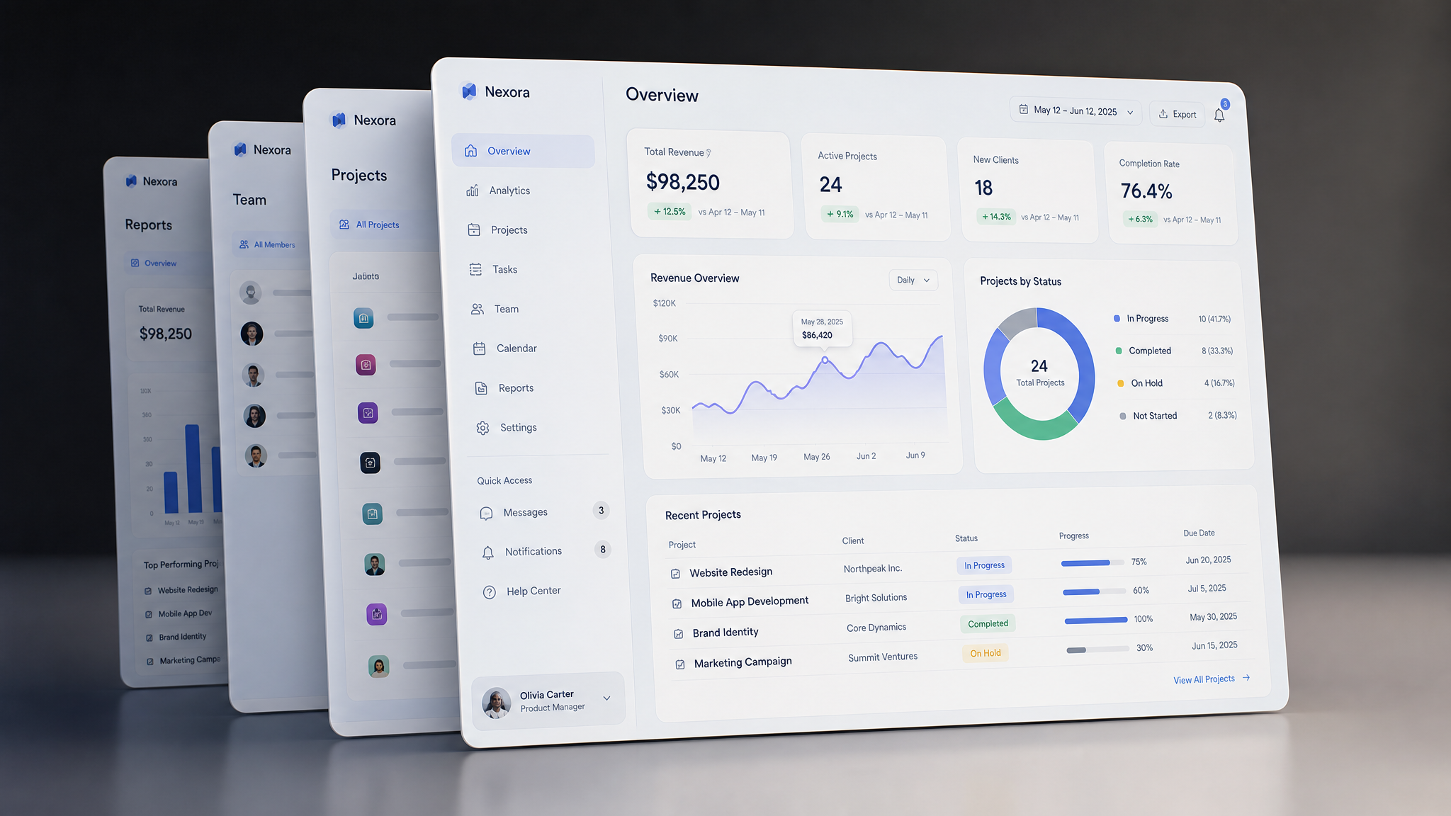 Multi-Screen Stack perspective mockup