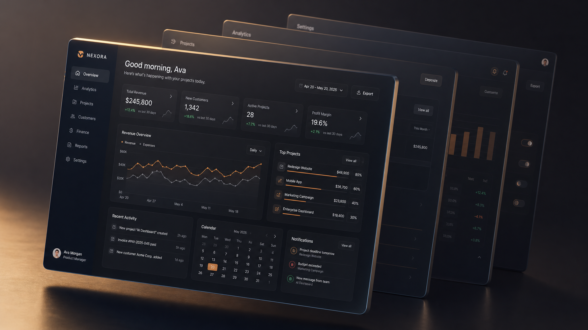 Multi-Screen Stack perspective mockup