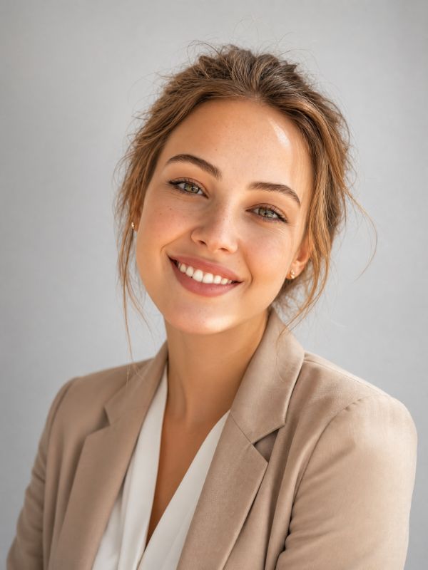 Speaker and founder bios AI headshot example
