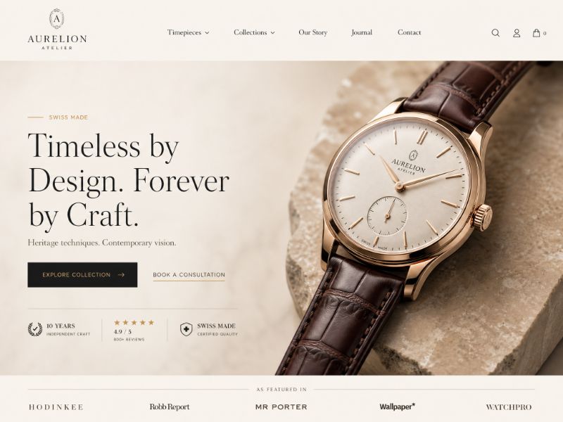 Serif Hero web design