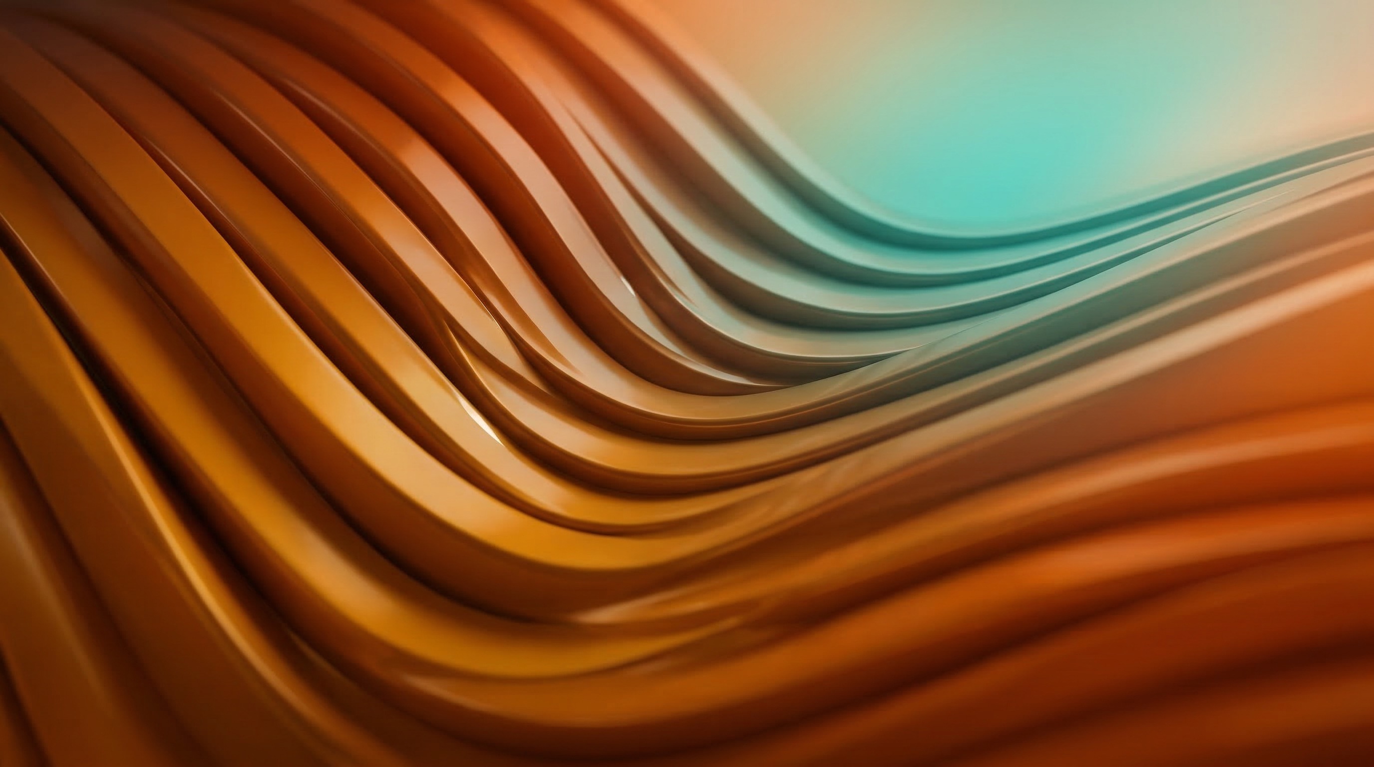 Abstract Metallic Waves in Copper and Teal
