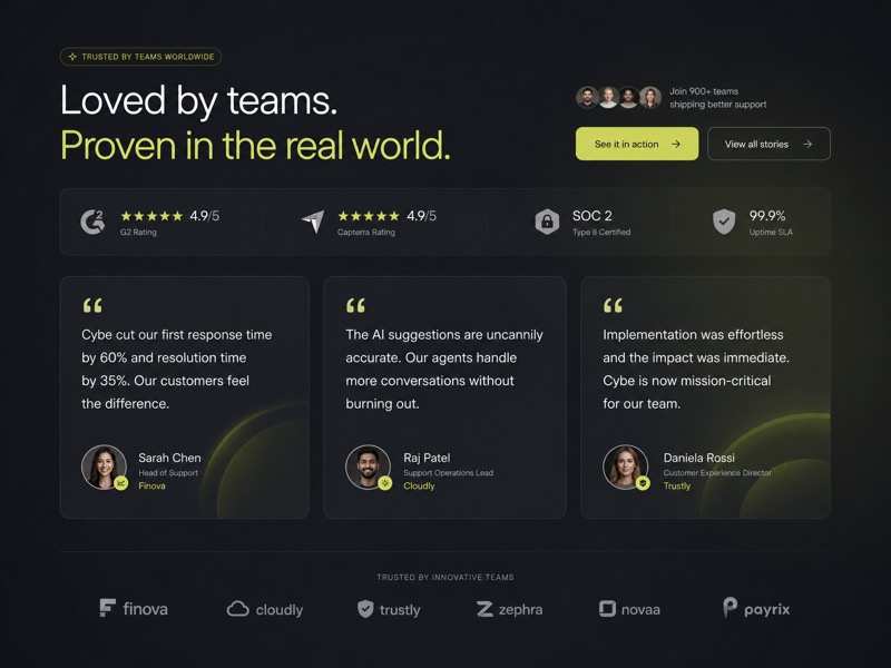 SaaS example web design 3