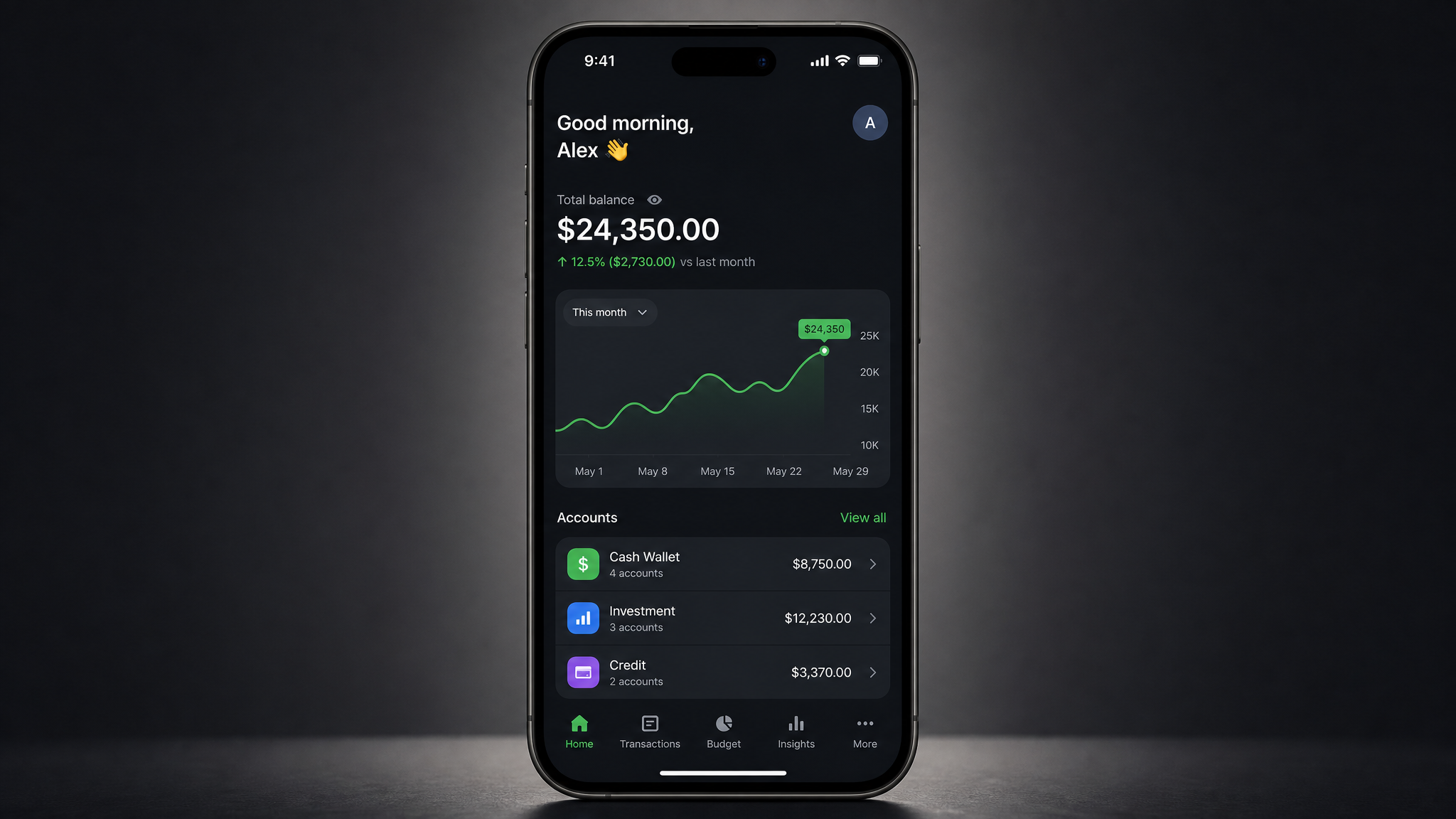 Polished smartphone mockup hero visual with realistic i...