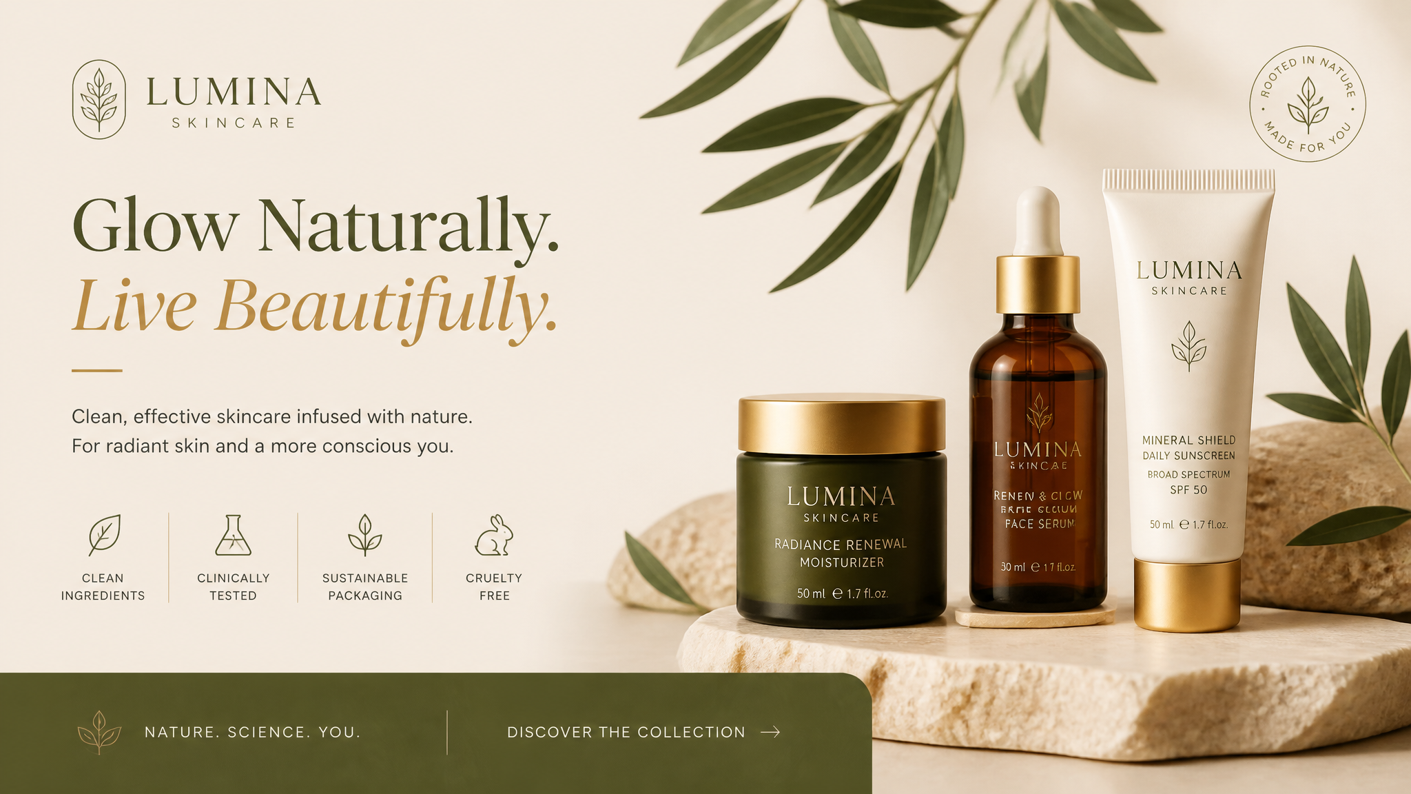 Cohesive brand visual with refined color palette, typog...