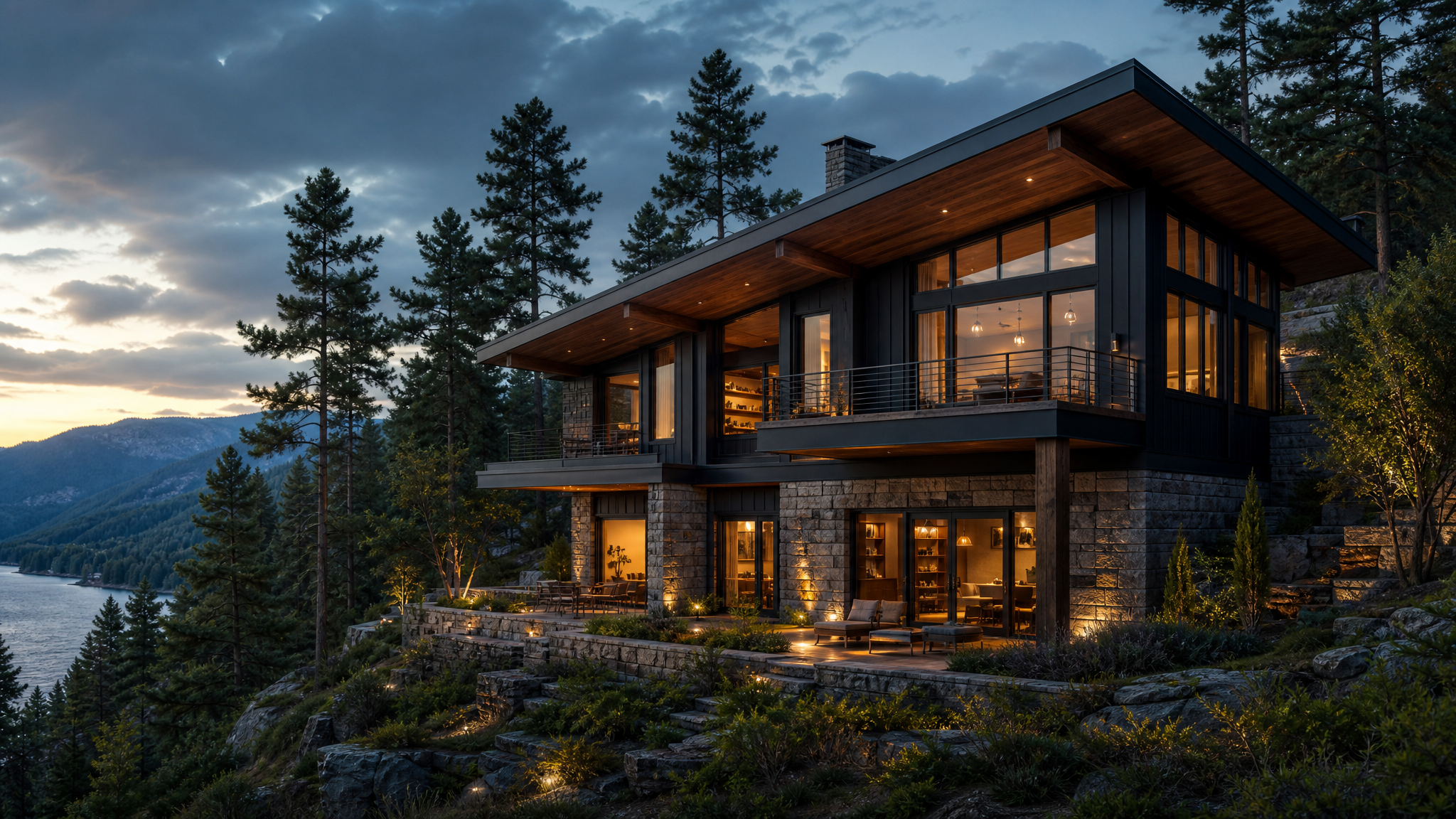 Architectural exterior visualization with material real...