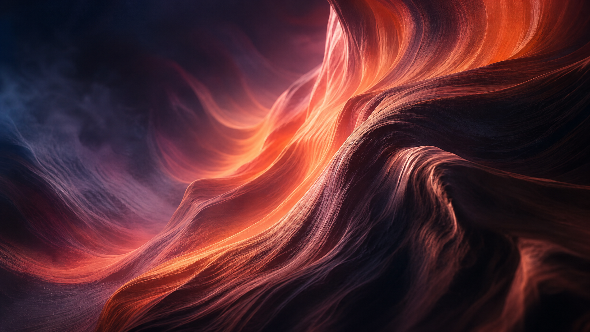 Atmospheric abstract wallpaper with flowing organic tex...