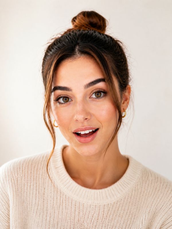 Professional studio headshot with soft directional ligh...