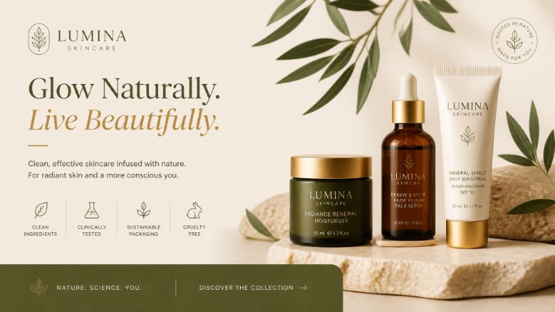 Cohesive brand visual with refined color palette, typog...
