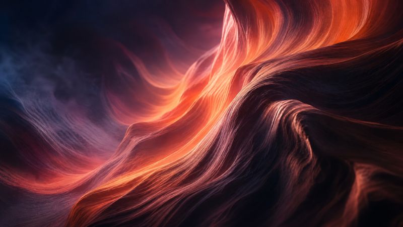 Atmospheric abstract wallpaper with flowing organic tex...