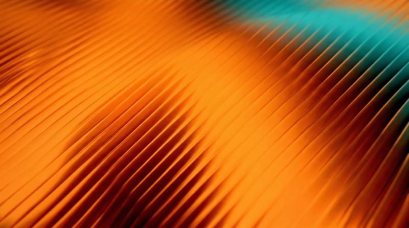 Abstract Orange Ridges with Teal Gradient