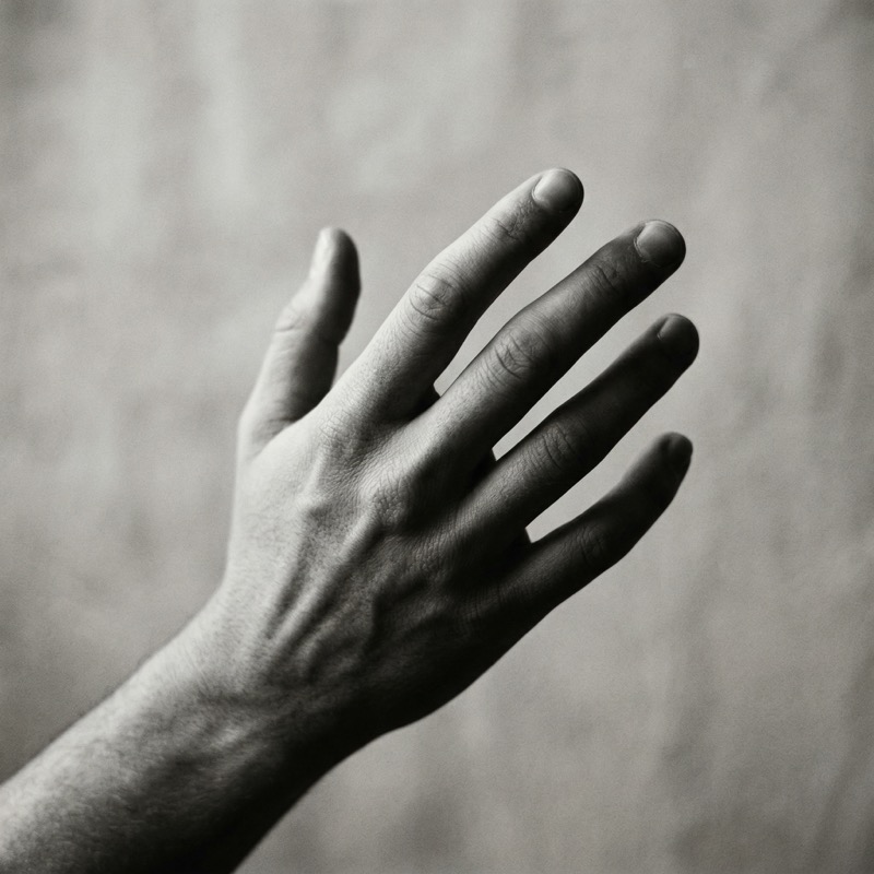 Fine Art Black And White Photograph Of Human Hands Only