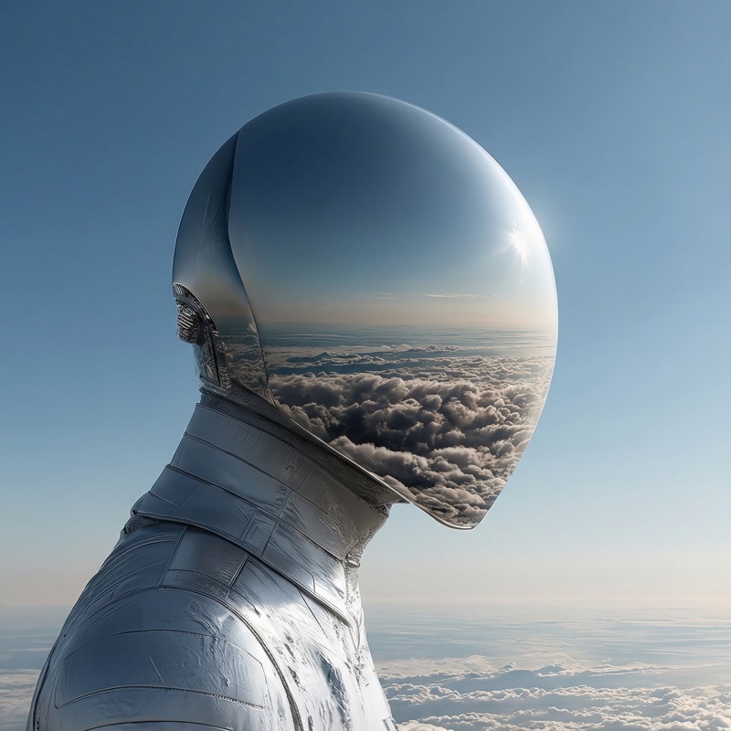 Photoreal Cinematic Sci‑fi Portrait Of A Futuristic Astronaut In Side Profile Facing