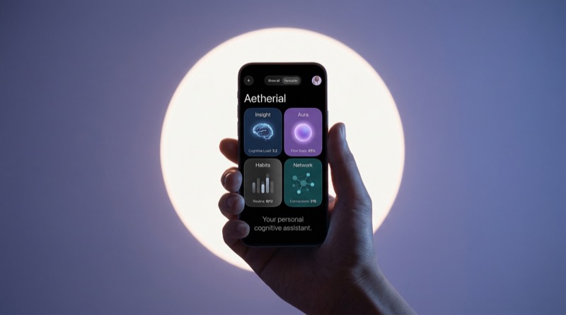 Photorealistic Premium Tech Product Photo: A Human Hand Holding A Modern Smartphone
