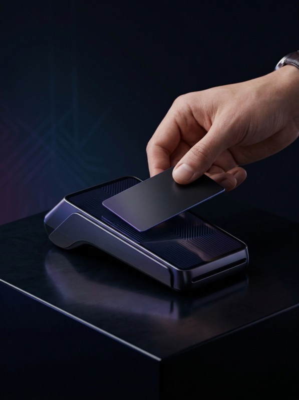 Contactless payment card over POS terminal