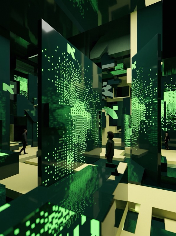 Photoreal Cinematic Near Future Data Center Scene