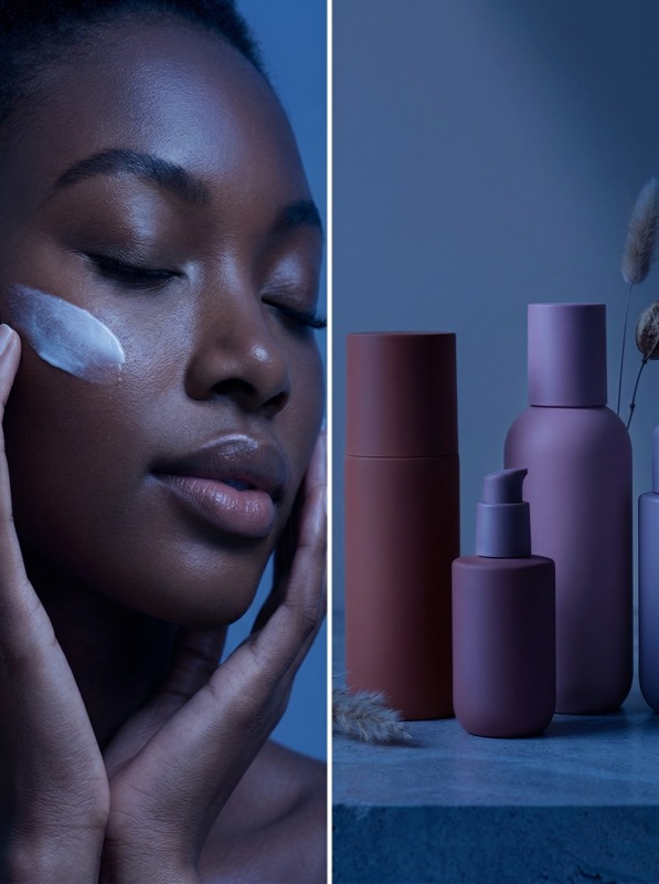 High End Skincare Editorial Diptych