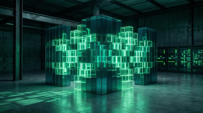 Photoreal Cinematic Near Future Data Center Scene