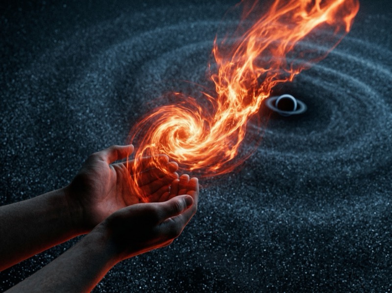 Cinematic Sci‑fi Photorealism: Close Up Human Hands Gently Cradling A Levitating Glowing