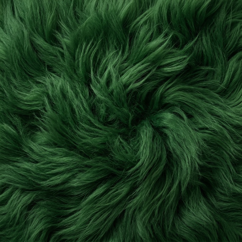 Ultra Detailed Macro Photograph Of Dense Green Moss/fur Like Organic Fibers Forming