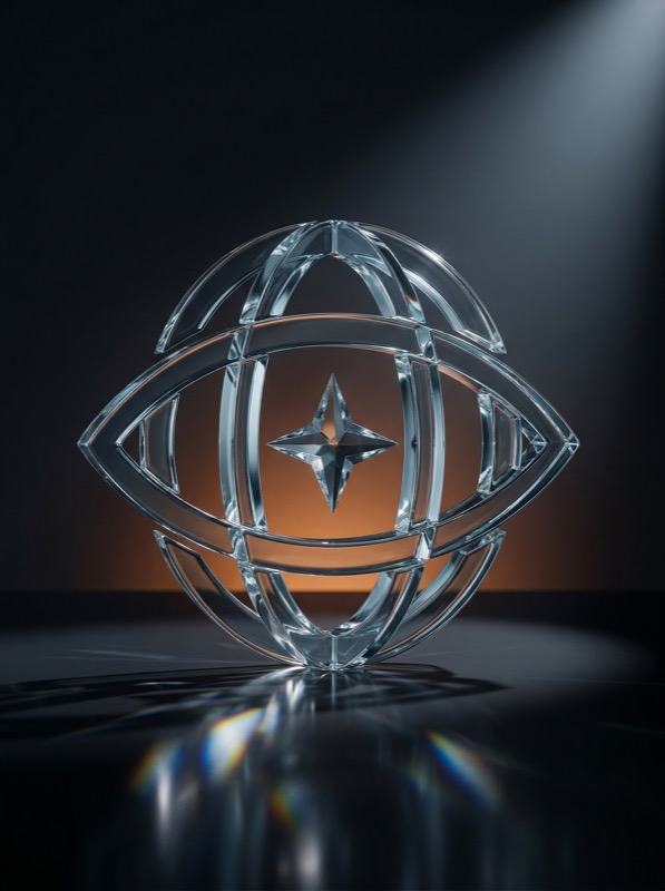 Single Abstract Geometric Orb Shaped Like An Eye
