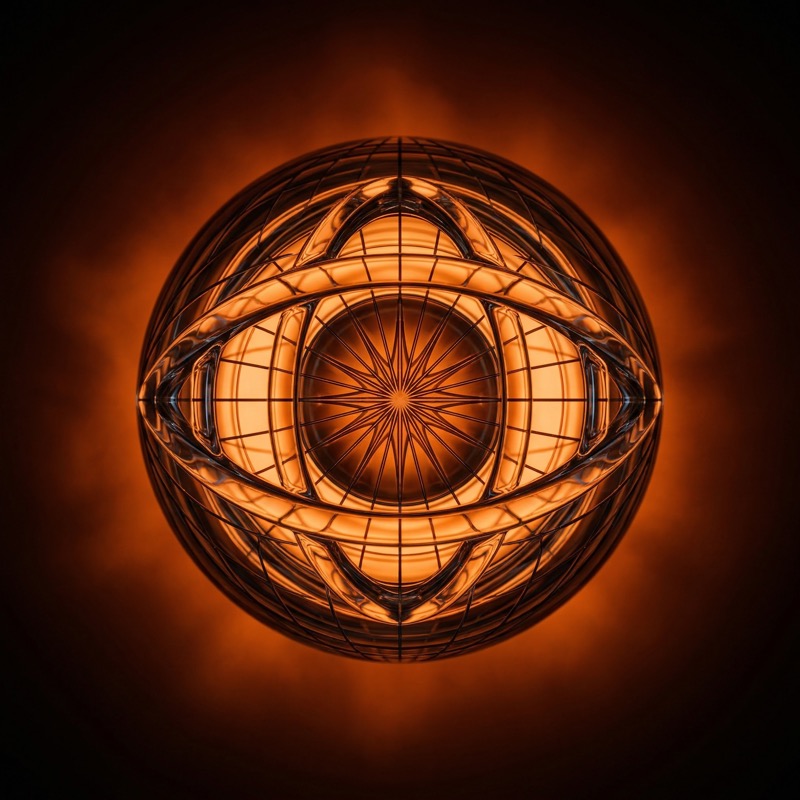 Single Abstract Geometric Orb Shaped Like An Eye