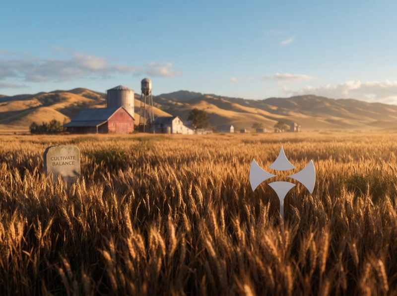 Photorealistic Cinematic Rural Farmland At Golden Hour