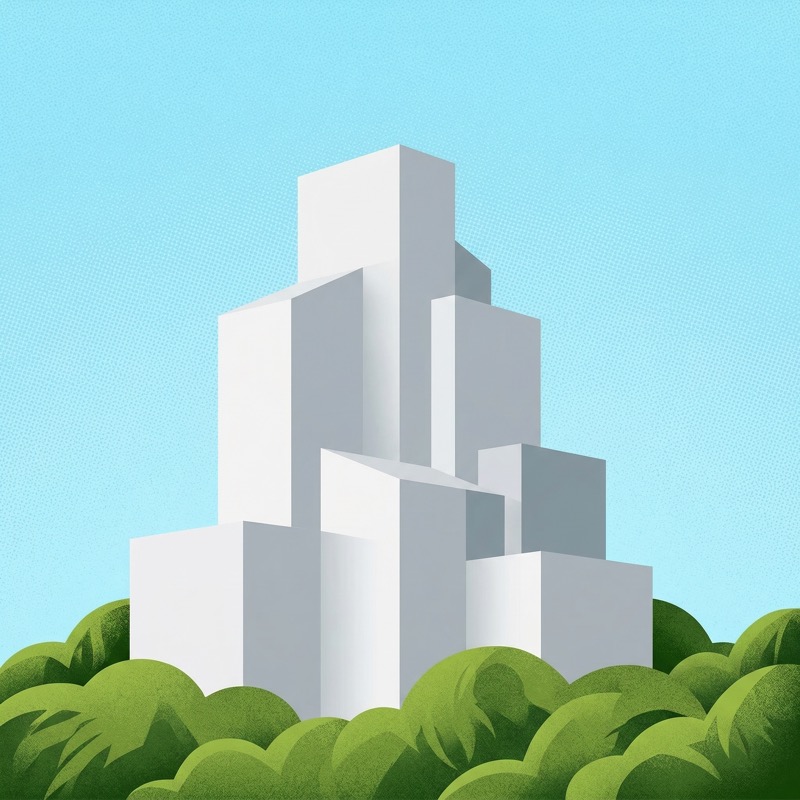 Single Hero Geometric Sculpture In A Premium Modern Minimal Style