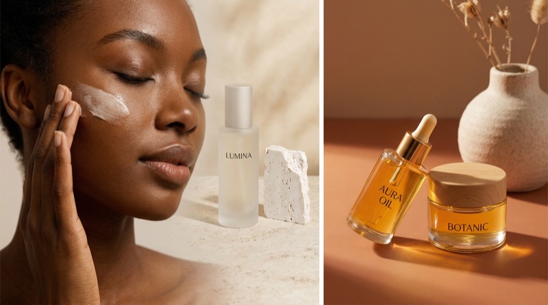 Photorealistic Clean Beauty Editorial Photography