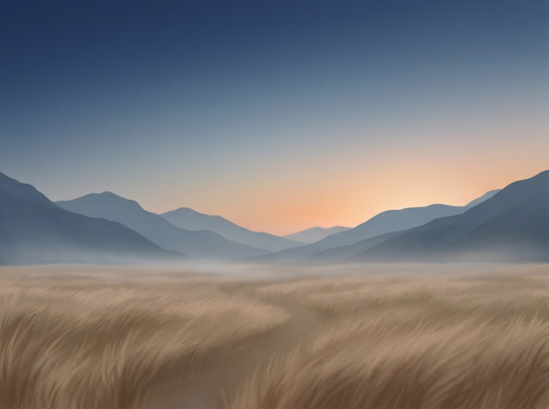 Misty Mountain Valley at Sunrise