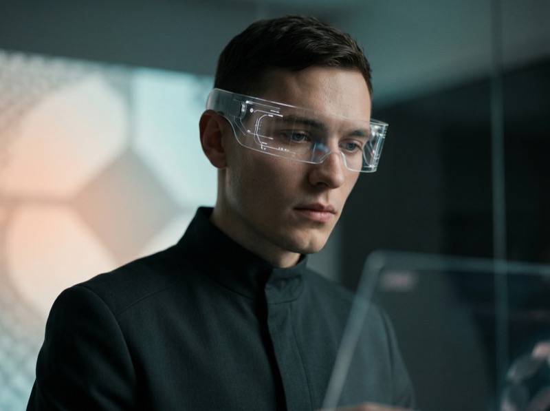 Photoreal Cinematic Near‑future Corporate Tech Scene