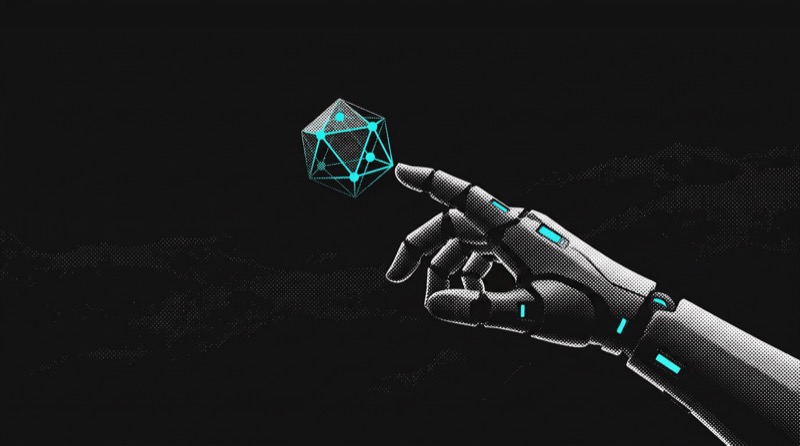 Robotic Hand Reaching for Digital Wireframe Cube