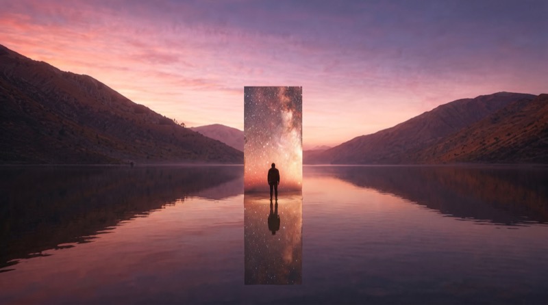Surreal Portal at Sunset Lake