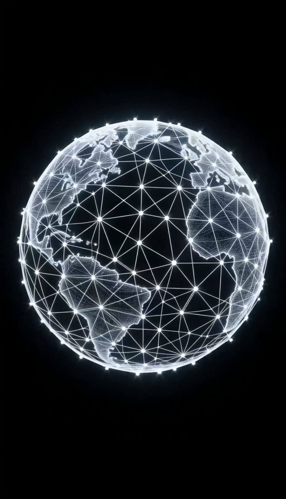 Wireframe Globe AI Explainer Video Template