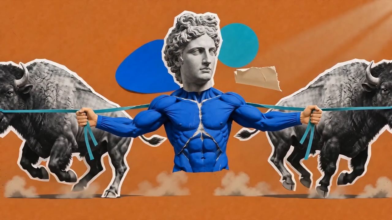 Greek Statue Collage Animation Template