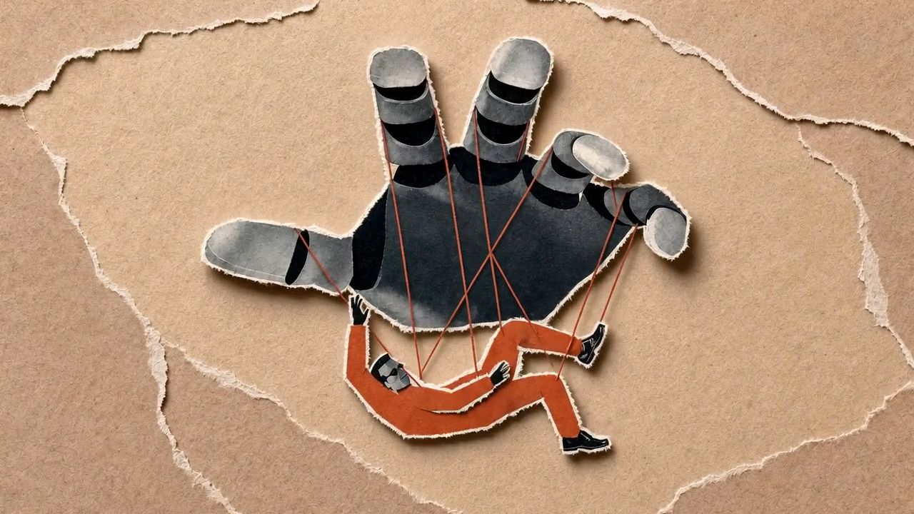 Puppet Strings Paper Collage Animation Template