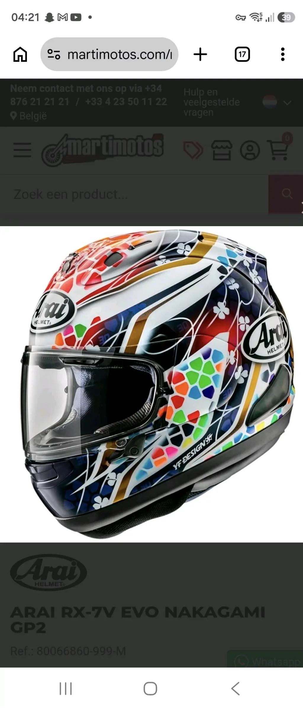 casque arai neuf